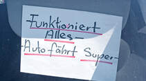 Einkaufs-Tour, Papierschild