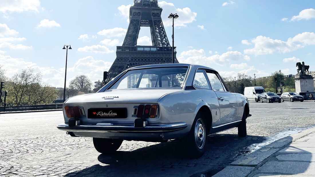 Elektrisches Peugeot 504 Coupé von Retrofuture.