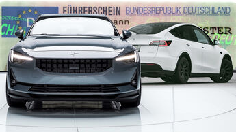 Elektroauto Polestar 2 Tesla Model Y Führerschein Prüfung Zulassung