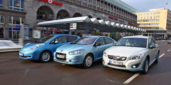 Elektroautos Nissan Leaf, Renault Fluence Z. E., Volvo C30 Electric