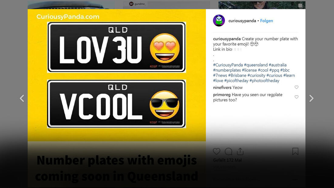 Emoji Kennzeichen Nummernschild Australien 2019