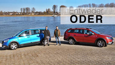 Entweder ODER Dacia Logdy Logan MCV Stepway Vergleich