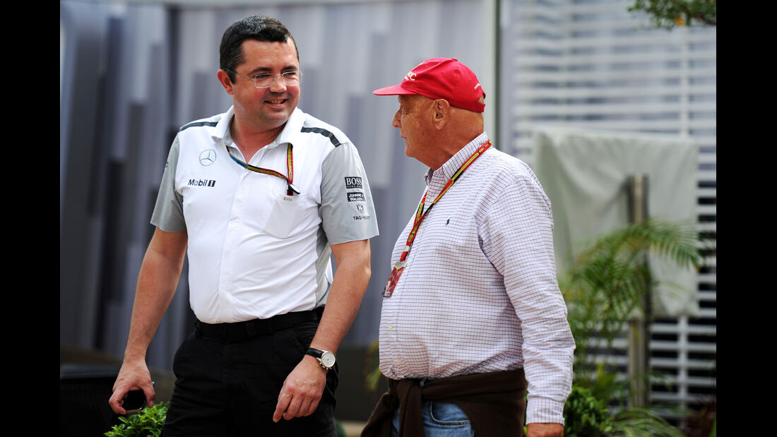 Eric Boullier & Niki Lauda - Formel 1 - GP Singapur - 19. September 2014