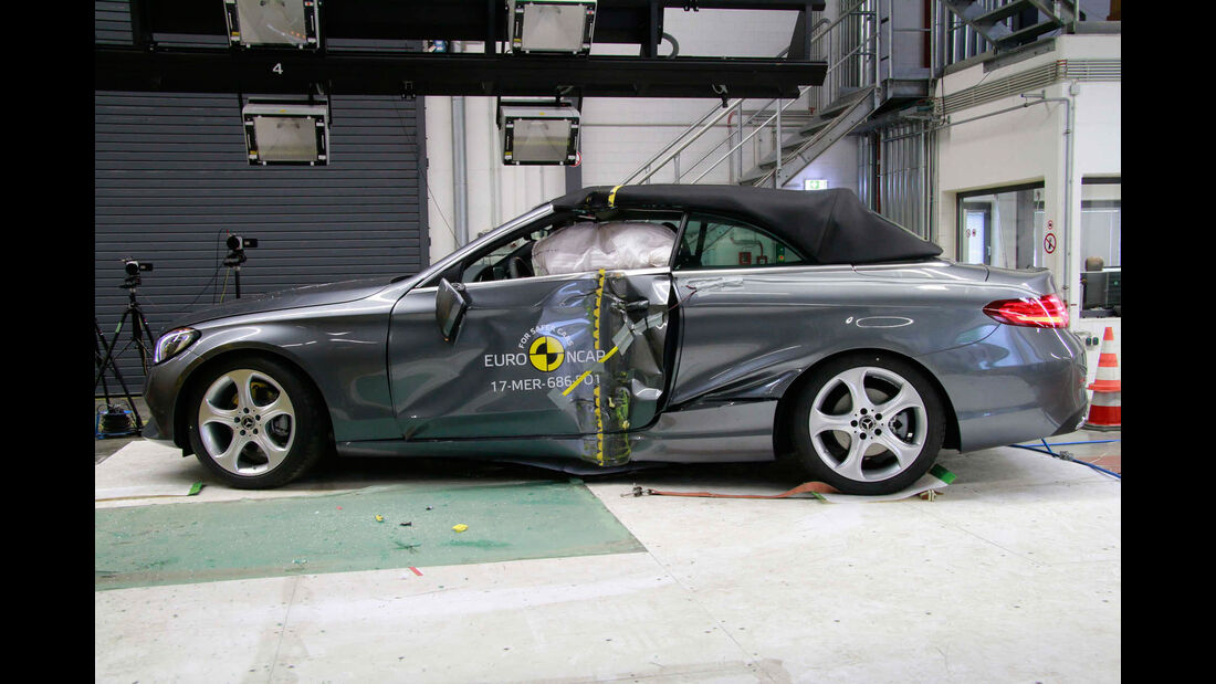 EuroNCAP-Crashtest Mercedes C-Klasse Cabrio