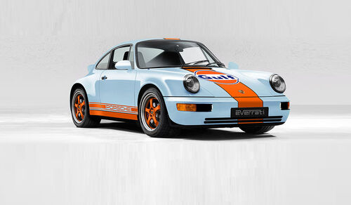 Everrati Porsche 911 (964): Elektro-Restomod mit Gulf-Oil-Lackierung