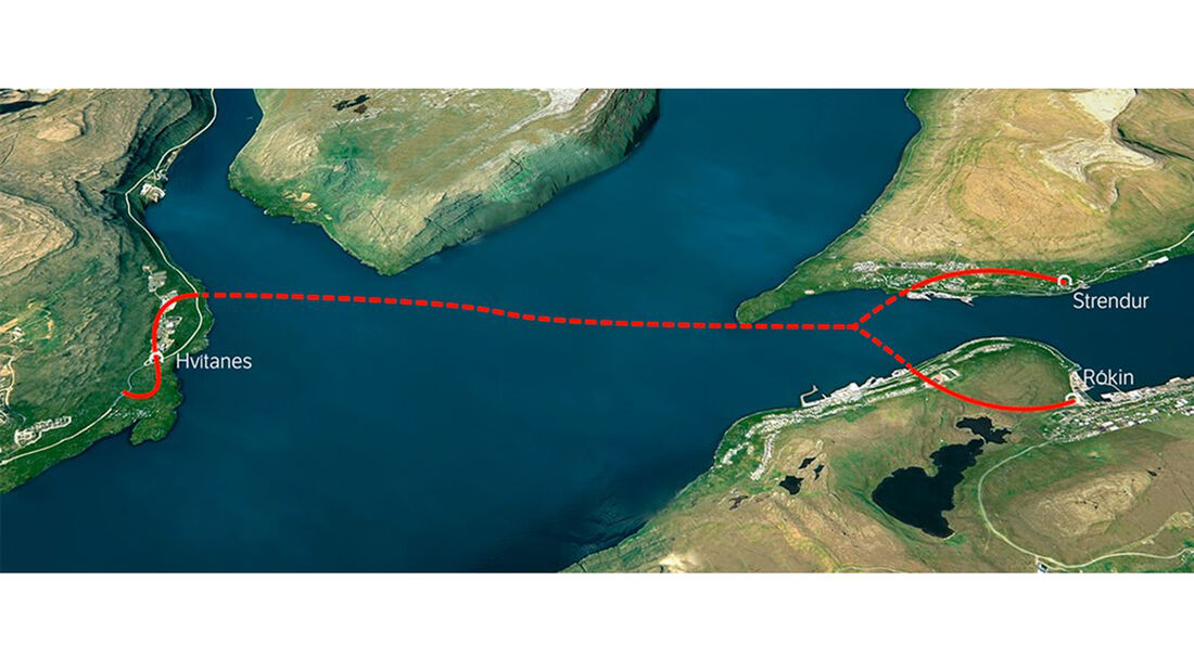 Eysturoy-Tunnel Kreisverkehr Färöer