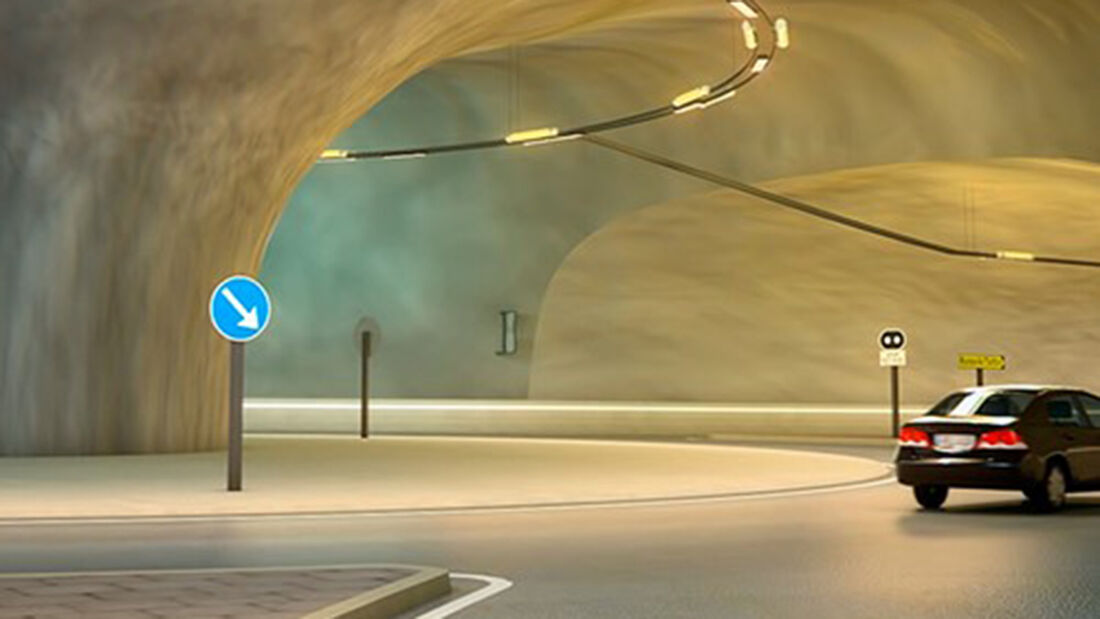 Eysturoy-Tunnel Kreisverkehr Färöer