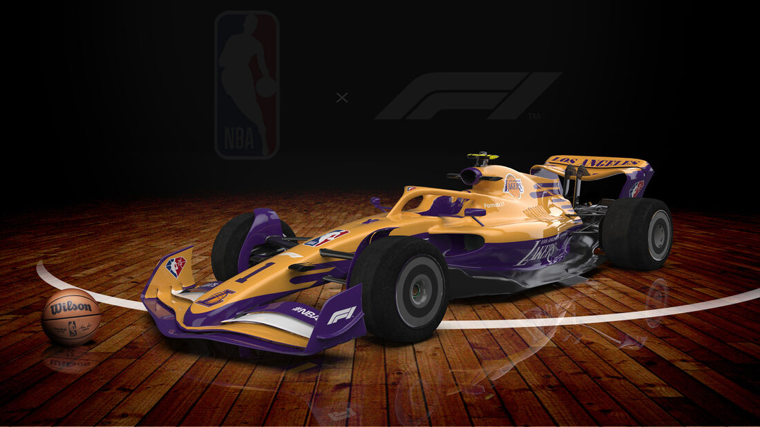 F1-Auto 2022 - NBA-Lackierung - Los Angeles Lakers