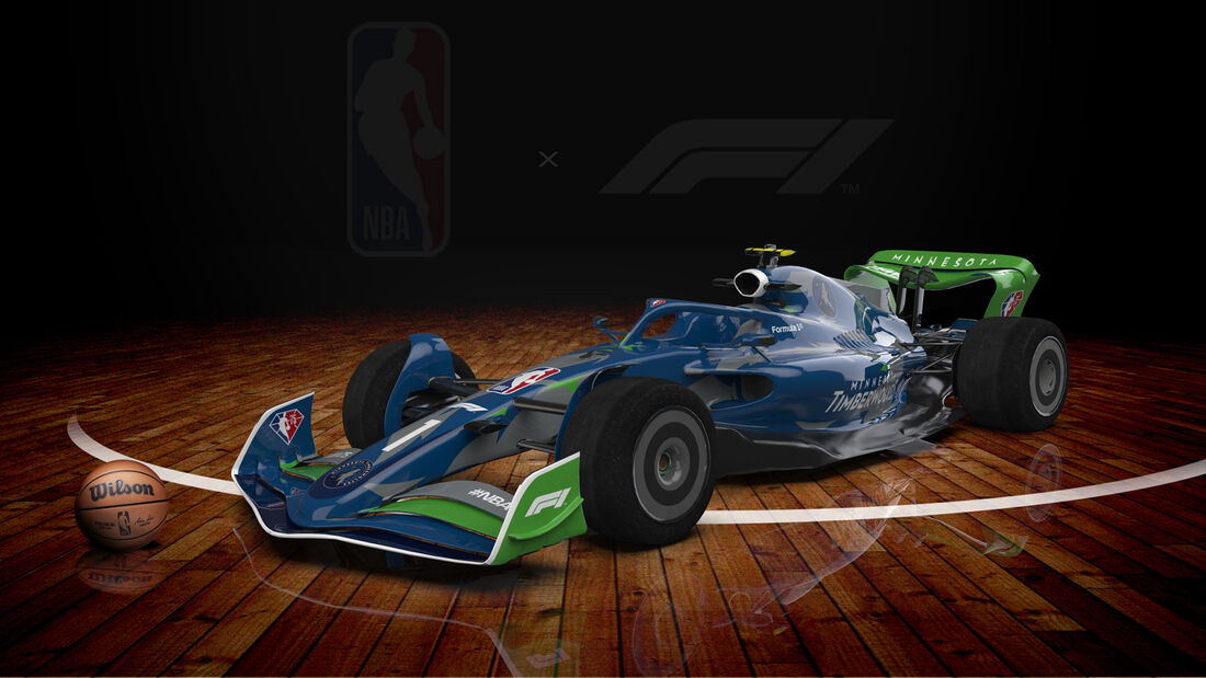 F1-Auto 2022 - NBA-Lackierung - Minnesota Timberwolves