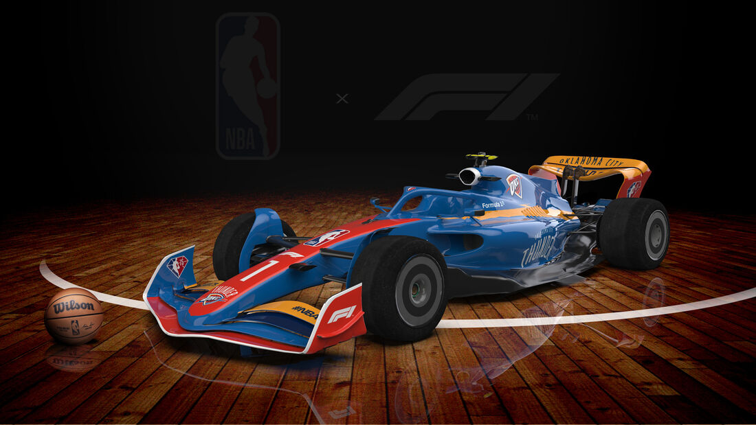 F1-Auto 2022 - NBA-Lackierung - Oklahoma City Thunder