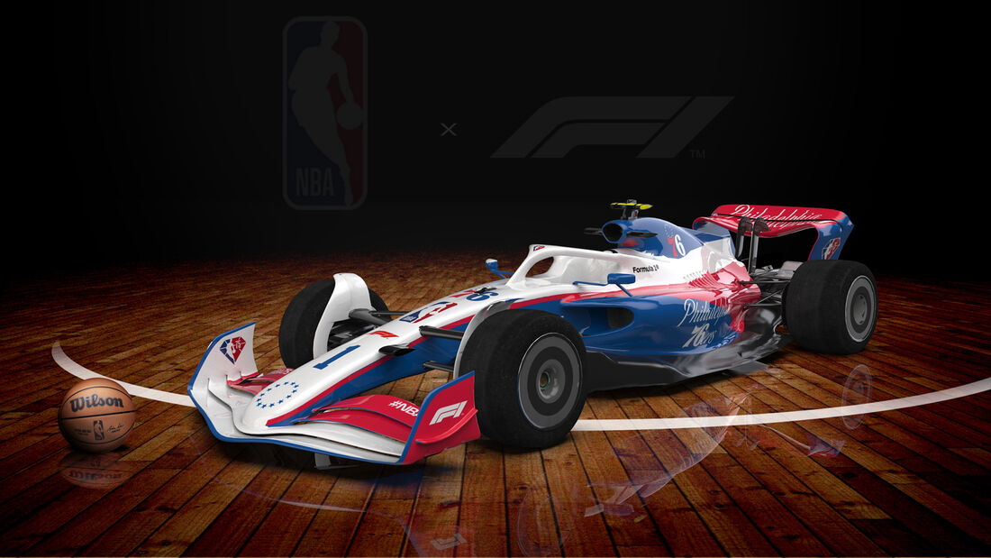 F1-Auto 2022 - NBA-Lackierung - Philadelphia 76ers