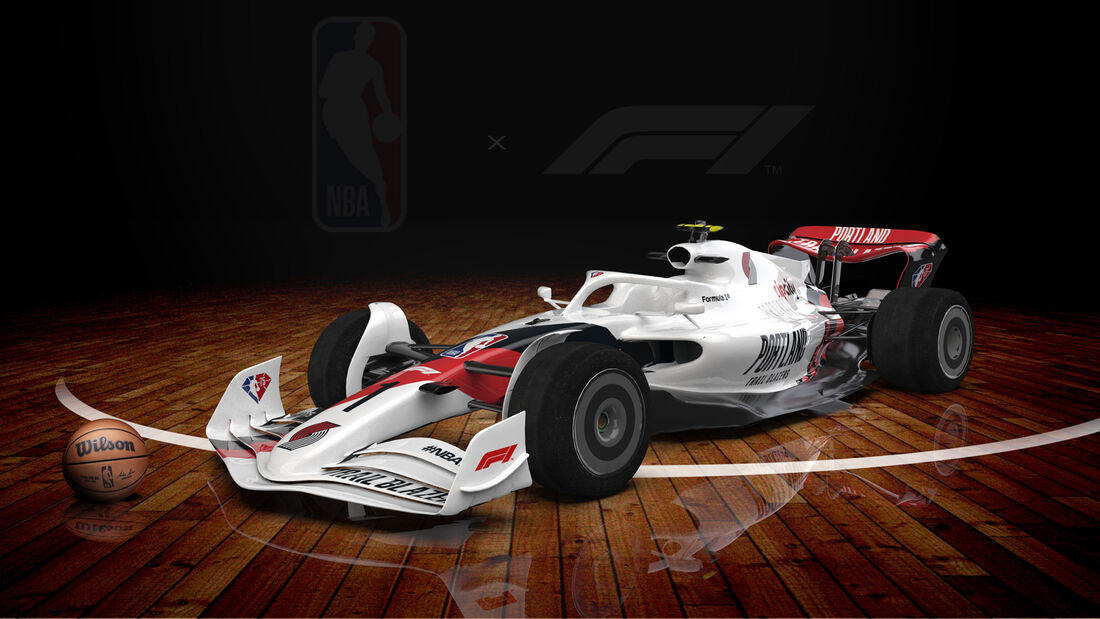 F1-Auto 2022 - NBA-Lackierung - Portland Trail Blazers
