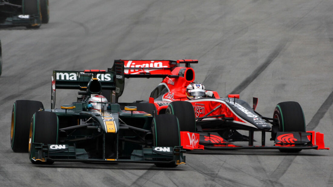 F1 Lotus gegen Virgin