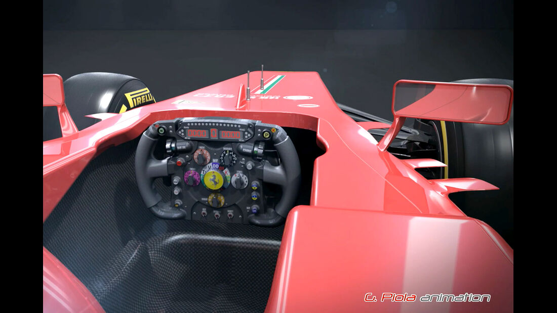 F1 Technik 2014 - Ferrari F14T Lenkrad