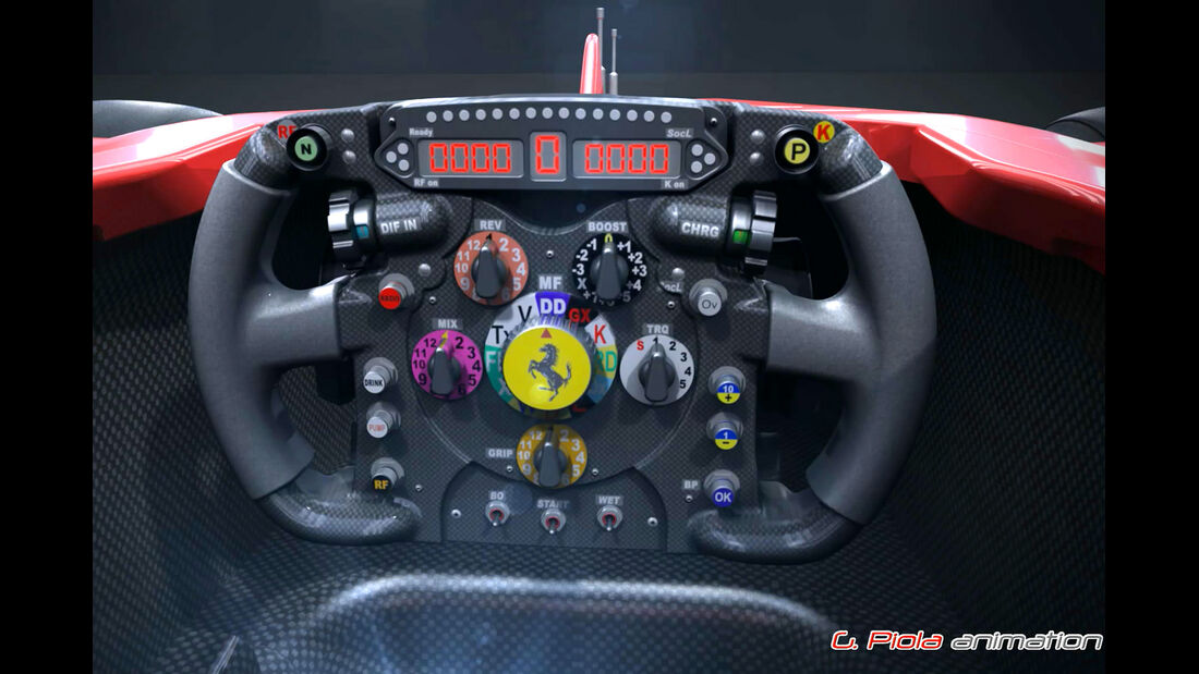 F1 Technik 2014 - Ferrari F14T Lenkrad