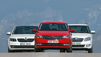 Fabia Combi 1.2 TSI, Octavia 1.2 TSI, Rapid SB 1.2 TSI, Frontansicht