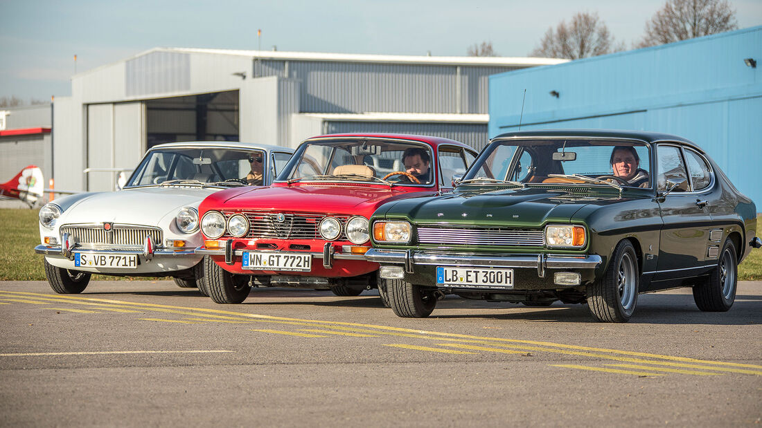 Fahrbericht-Alfa-2000-GTV-Ford-Capri-2600-GT-MGB-GT