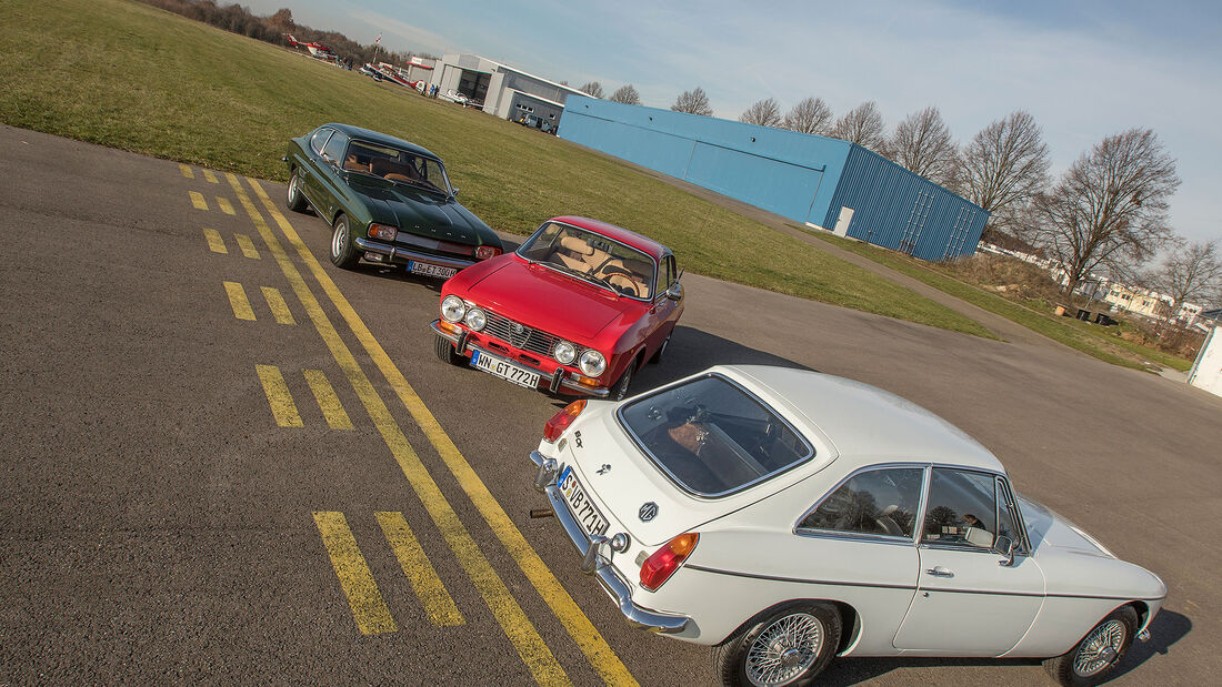 Fahrbericht-Alfa-2000-GTV-Ford-Capri-2600-GT-MGB-GT