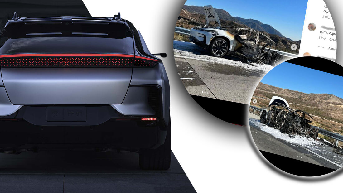 Faraday Future Prototyp Brand Unfall Totalschaden