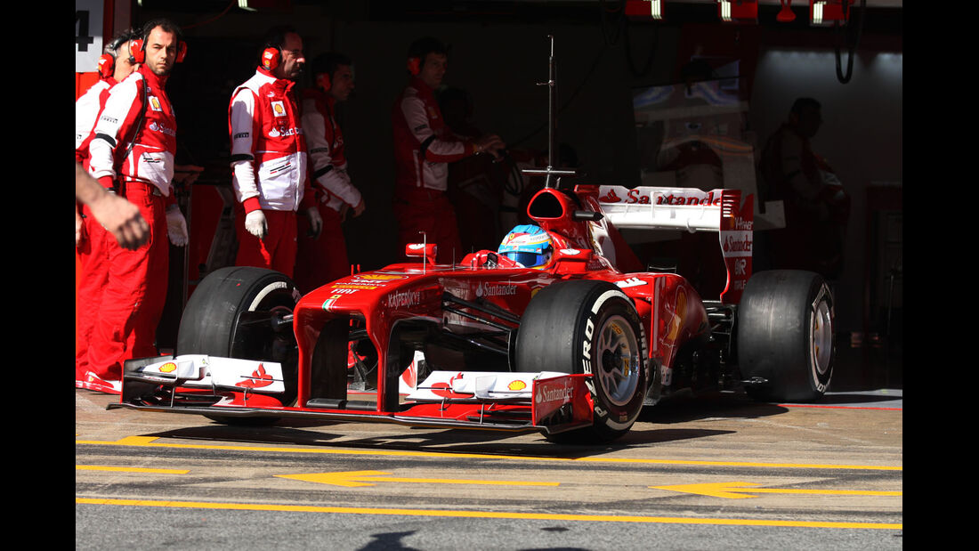 Fernando Alonso, Ferrari, Formel 1-Test, Barcelona, 20. Februar 2013