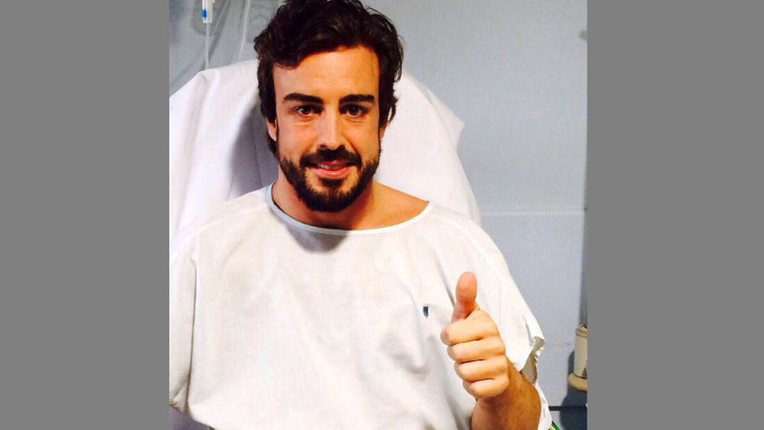 Fernando Alonso - Krankenhaus - Barcelona 2015