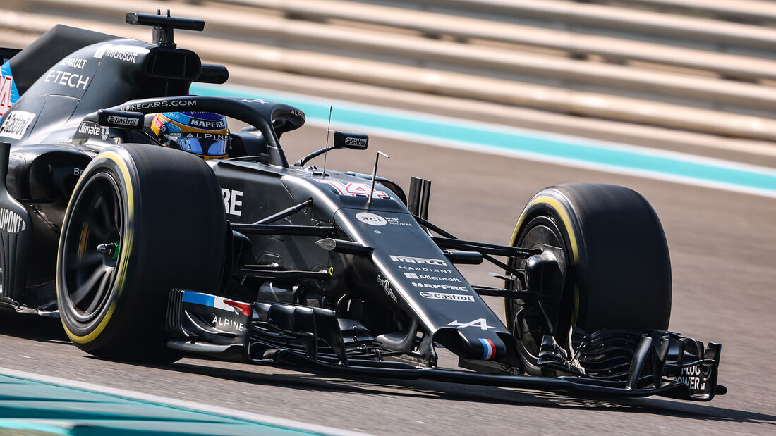 Fernando Alonso - Renault - Testfahrten - Abu Dhabi 2021