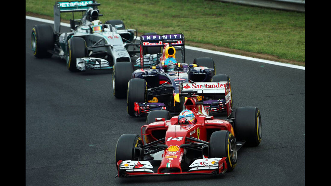 Fernando Alonso - Sebastian Vettel - Lewis Hamilton - Formel 1 - GP Ungarn - 27. Juli 2014