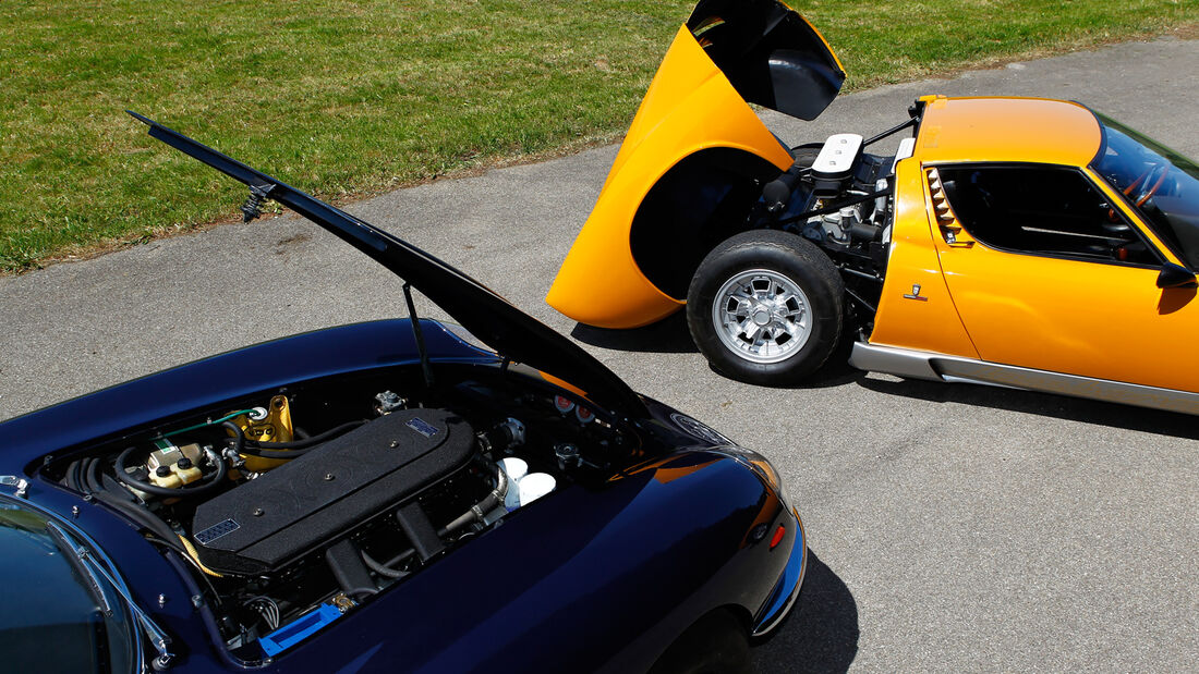 Ferrari 275 GTB/4, Lamborghini Miura P 400, Motoren