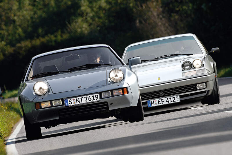 Ferrari 412, Porsche 928, Frontansicht