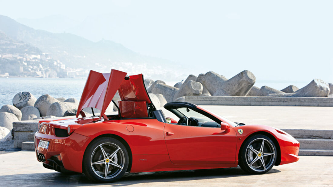 Ferrari 458 Italia Spider, Cabrio, Dachöffnung