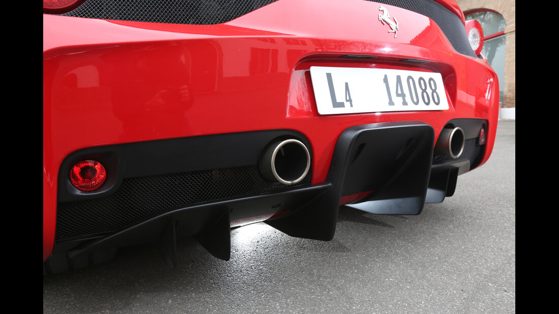 Ferrari 458 Speciale, Endrohre, Auspuff