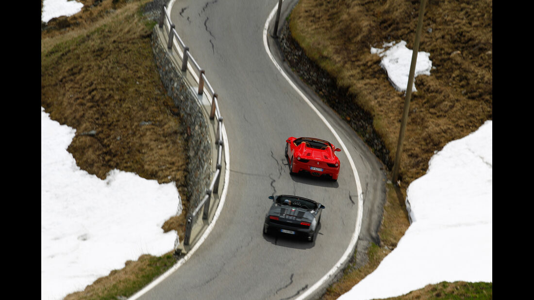 Ferrari 458 Spider, Lamborghini Gallardo Spyder Performante, Heck