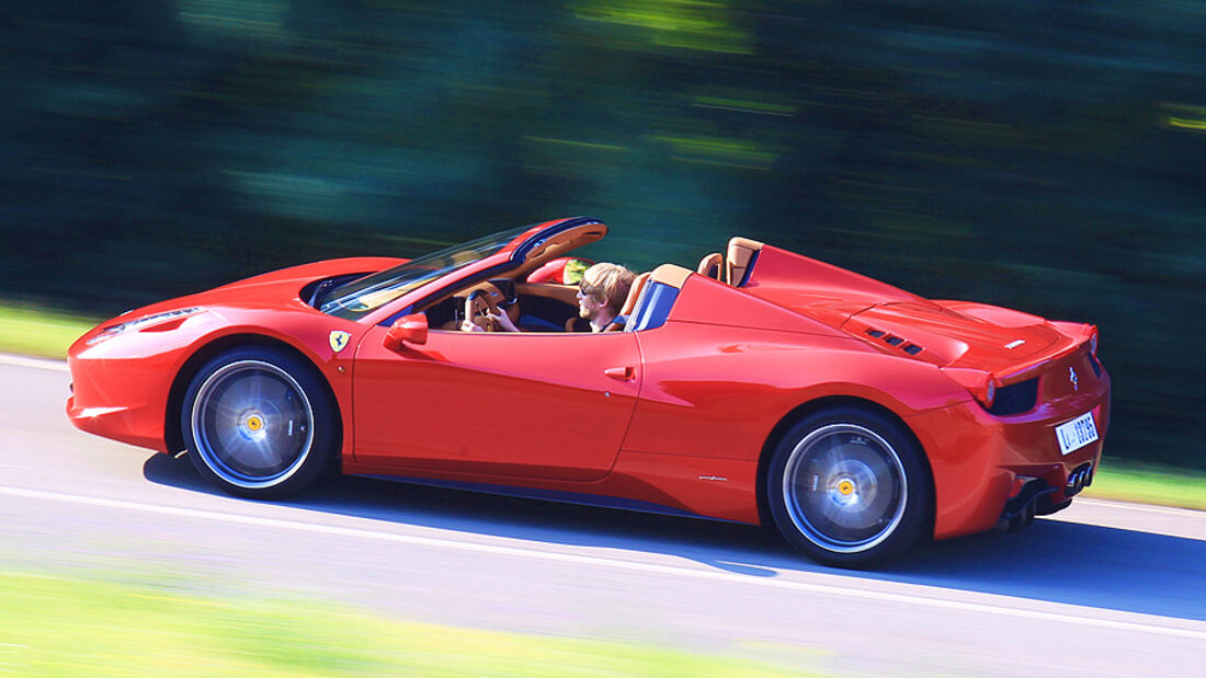 Ferrari 458 Spider, Seitenansicht