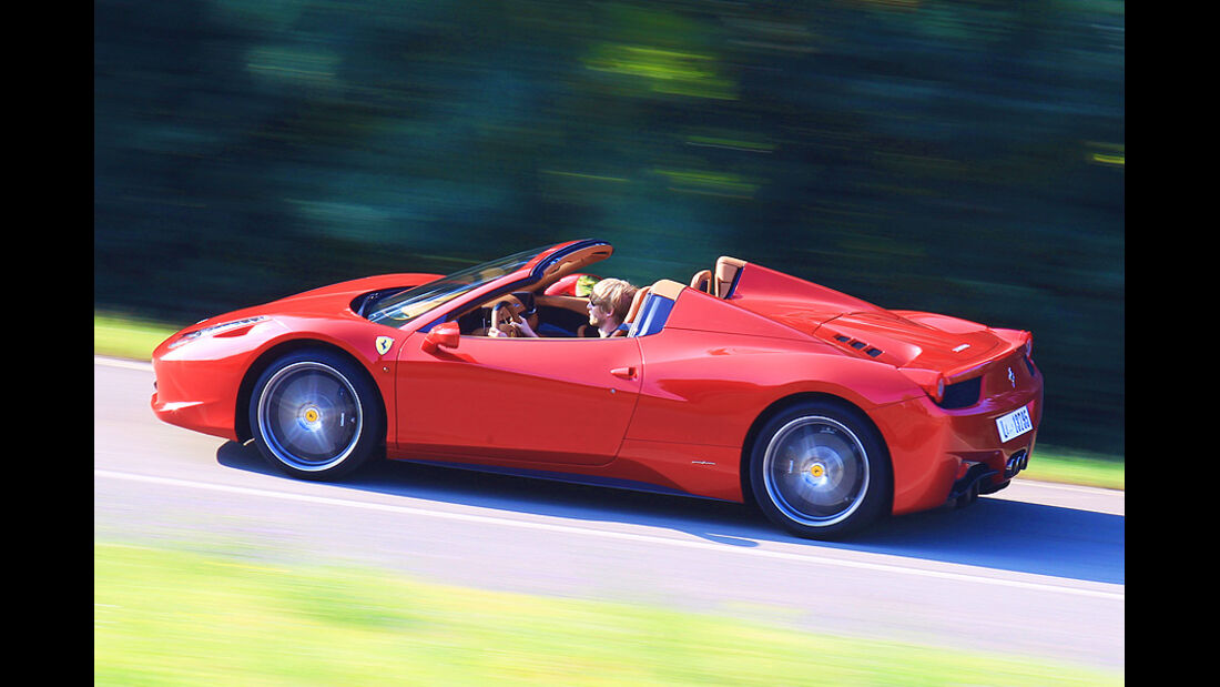 Ferrari 458 Spider, Seitenansicht