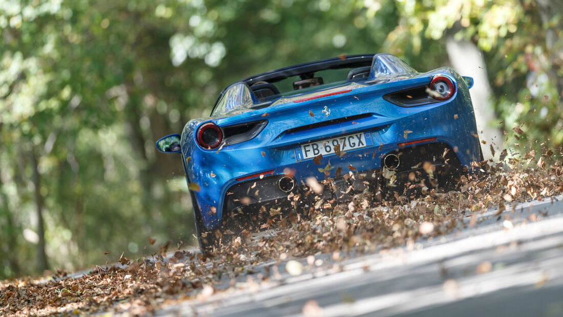 Ferrari 488 Spider, Heckansicht