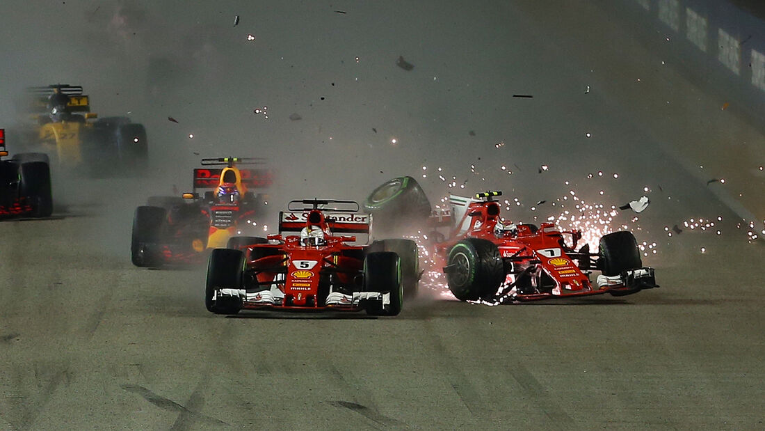 Ferrari-Crash - GP Singapur  2017