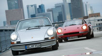 Ferrari Dino 246 GTS, Porsche 911 S Targa, Frontansicht