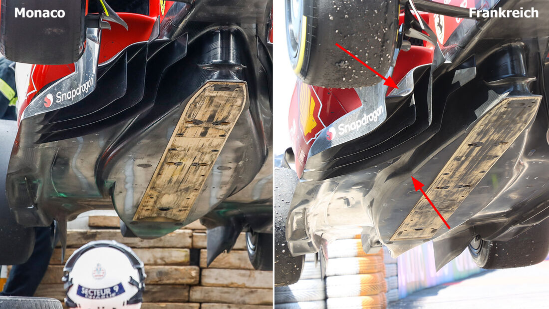 Ferrari - F1-Technik - Unterboden - Upgrade GP Frankreich 2022