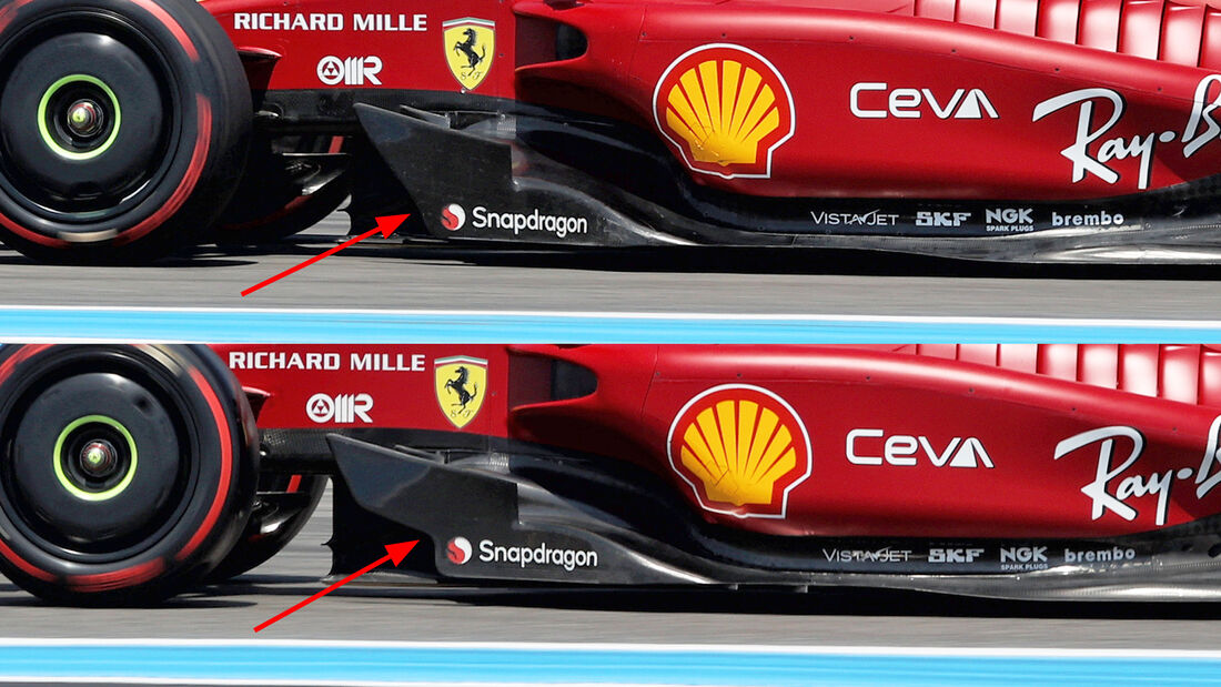 Ferrari - F1-Technik - Unterboden - Upgrade GP Frankreich 2022