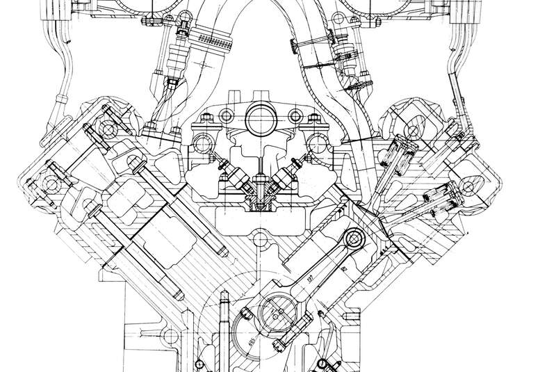 Ferrari F40, Motor, Grafik