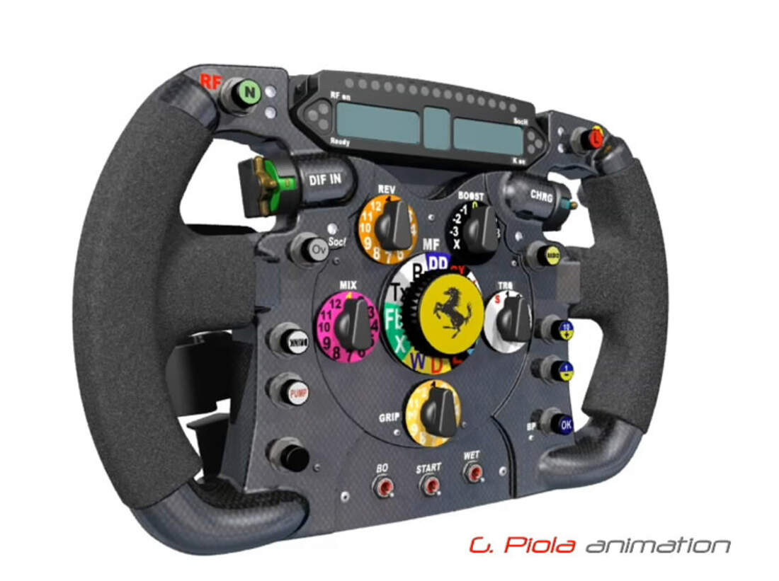 Formel 1-Technik Video: Ferrari-Lenkrad in der 3D ...