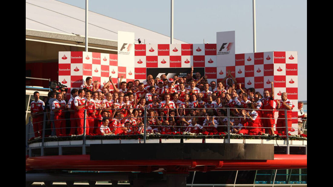 Ferrari-Podium GP Italien 2010