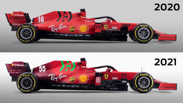 Ferrari SF21 - Ferrari SF1000 - F1-Auto - 2020/2021 - Vergleich