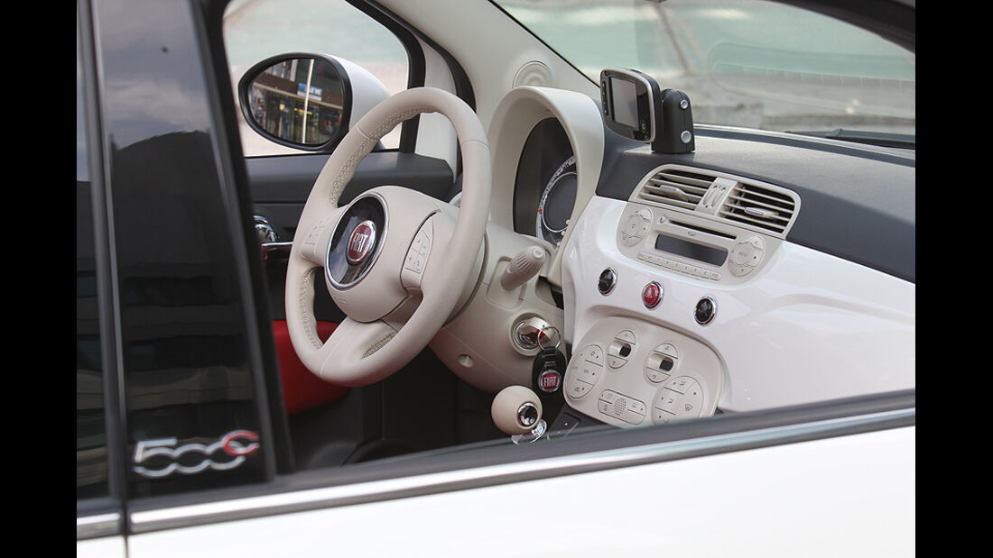 Fiat 500 C, Cabrio, Cockpit, Inneraum