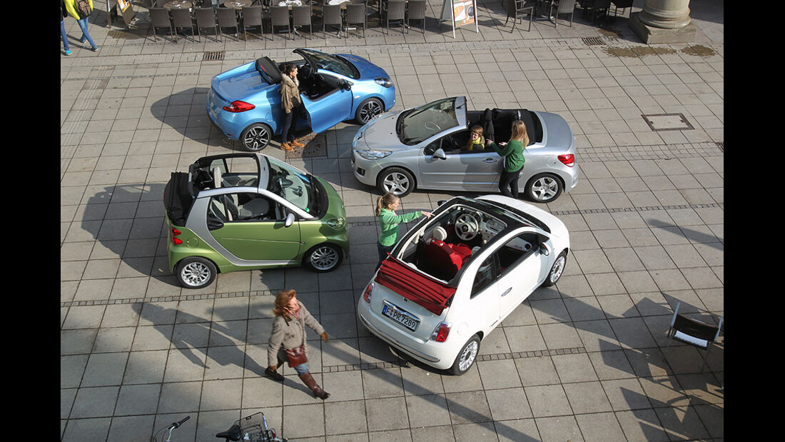 Fiat 500 C, Peugeot 207 CC, Renault Wind, Smart Fortwo Cabrio