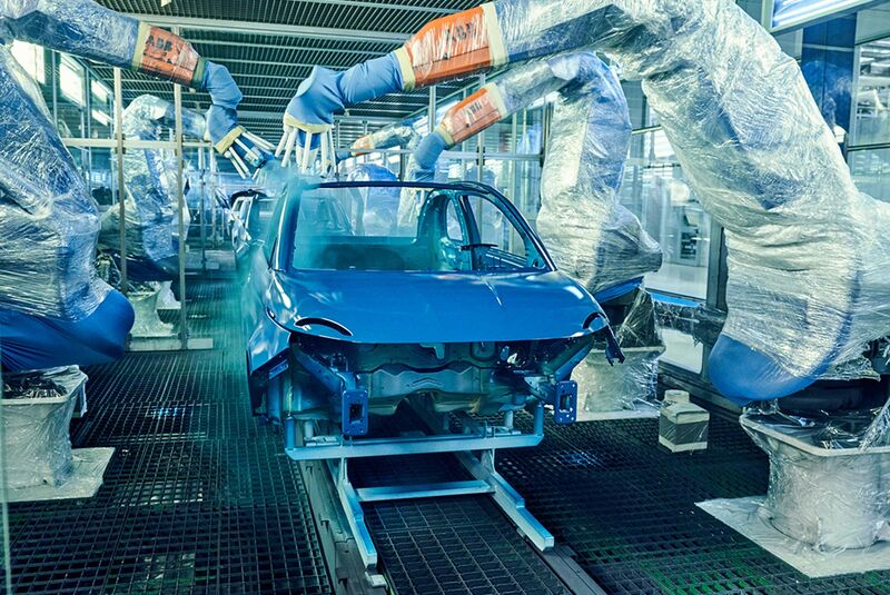 Fiat 500 e Werk Mirafiori Turin Fabrik Autofabrik
