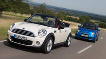 Fiat 500C, Mini One Cabrio, Frontansicht