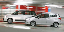 Fiat 500L 1.4 16V Pop Star, Ford B-Max 1.0 Ecoboost Titanium, Seitenansicht