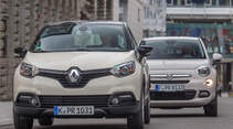 Fiat 500X 1.4 MultiAir, Renault Captur TCe 120, Frontansicht