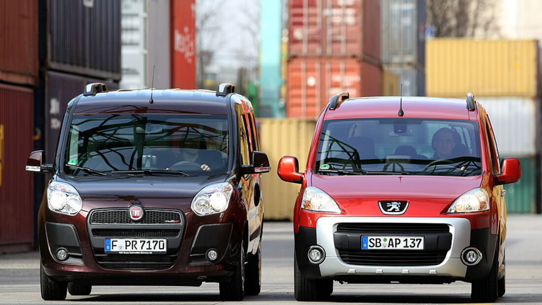 Fiat Doblo Und Peugeot Partner Tepee Zwei Hochdachkombis Im Fahrbericht Auto Motor Und Sport